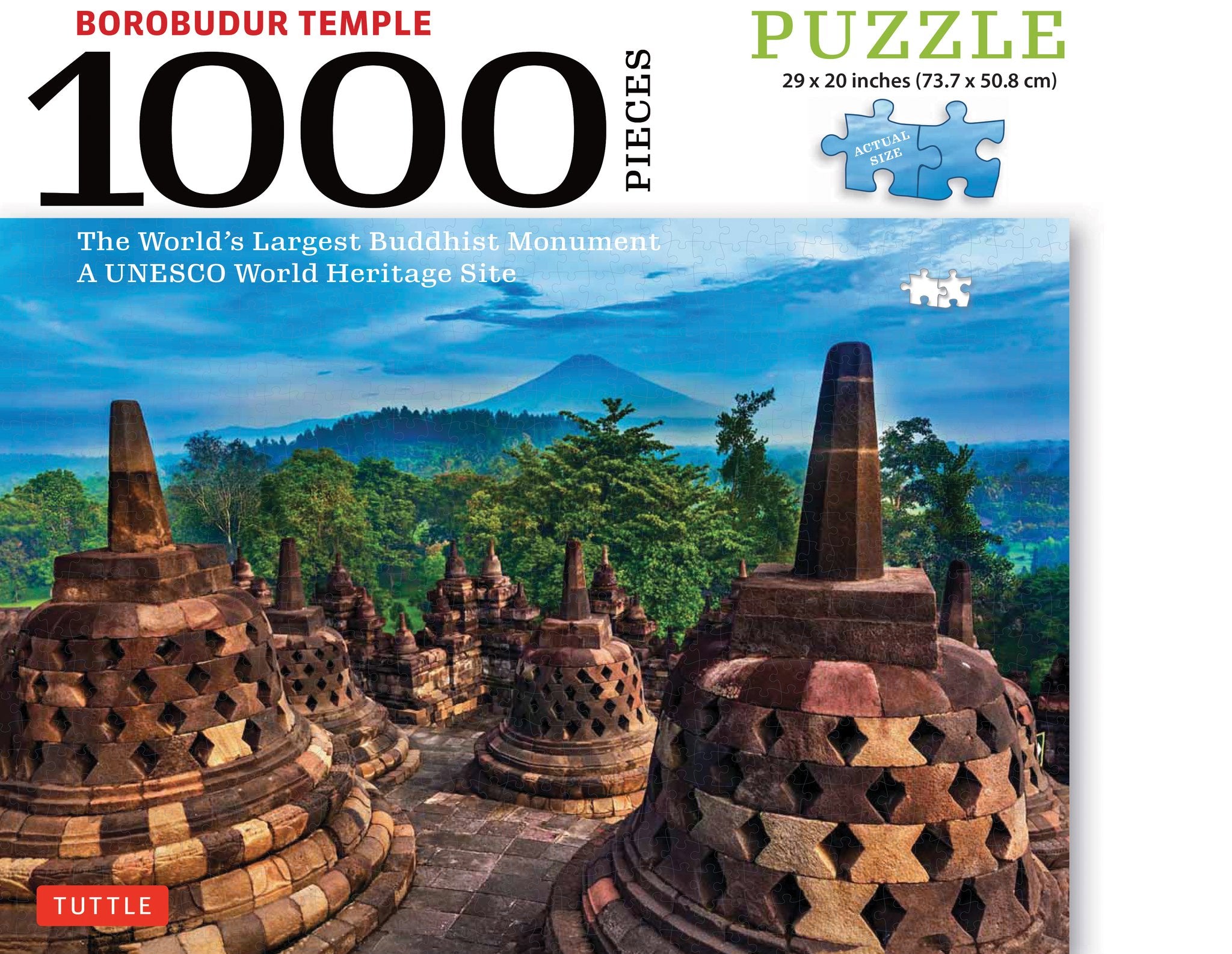 Cover image for Borobudur Temple, Indonesia - 1000 Piece Jigsaw Puzzle ISBN 9780804853422